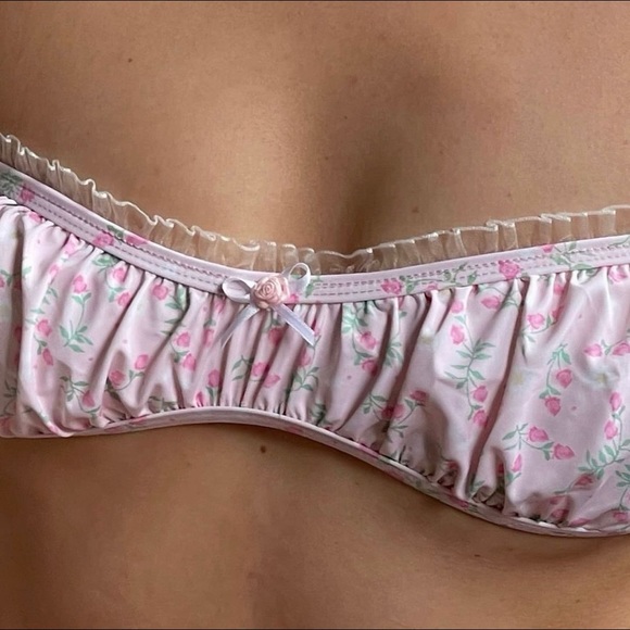 that’s so sabotage x 437 ditsy floral pink bikini set size small/med - Picture 2 of 5